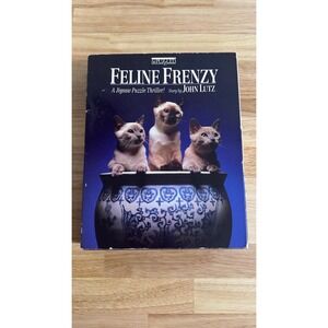 bePuzzled Feline Frenzy Mystery Jigsaw Puzzle 500 Pieces John Lutz 1991 Vintage
